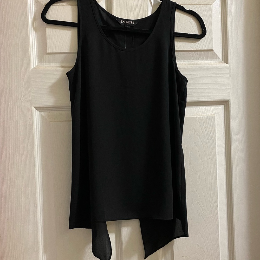 Express Black Asymmetrical Tank Top
